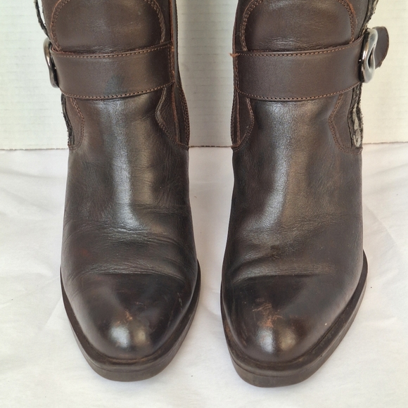 Alba leather boot with inner shearling lining from top to bottom of toe size 9 - Picture 4 of 13